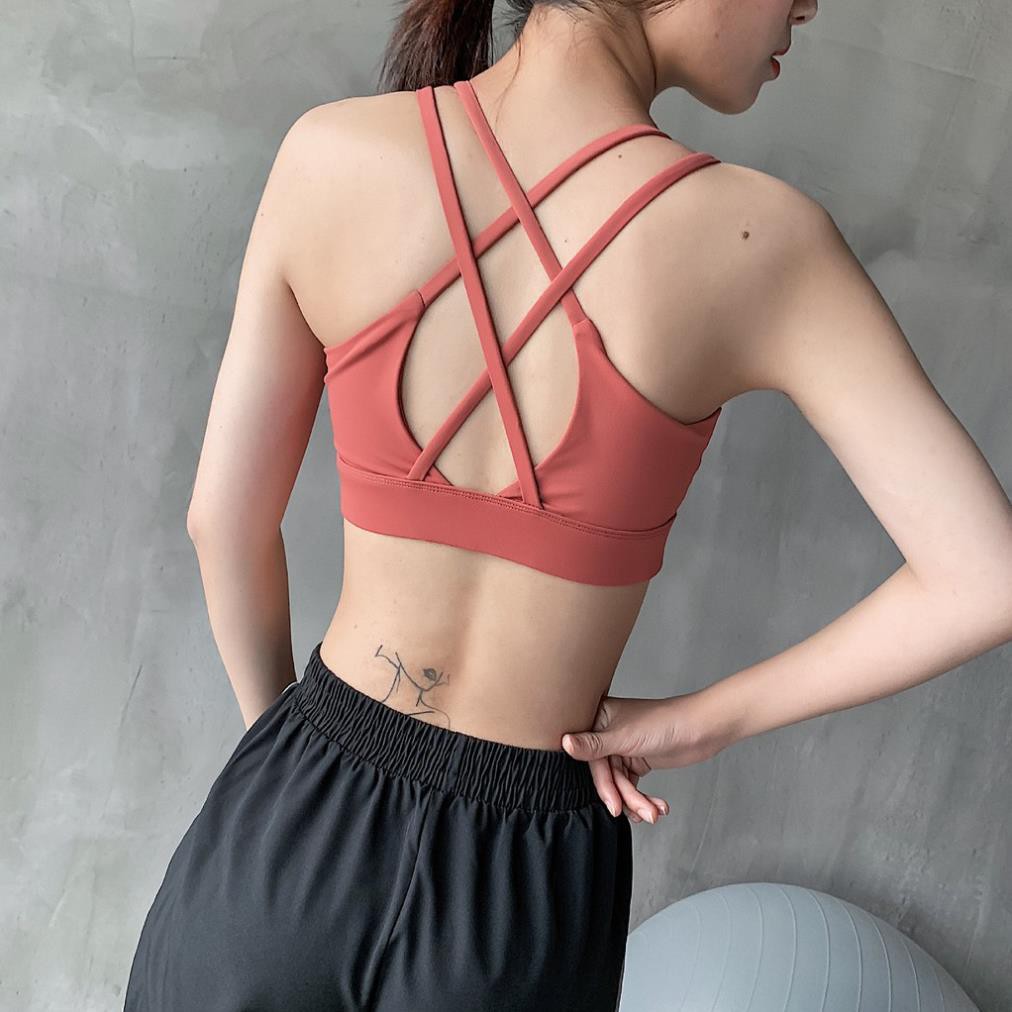 ÁO THỂ THAO NỮ FREESHIP ÁO BRA TẬP YOGA CAO CẤP CHÉO LƯNG A043