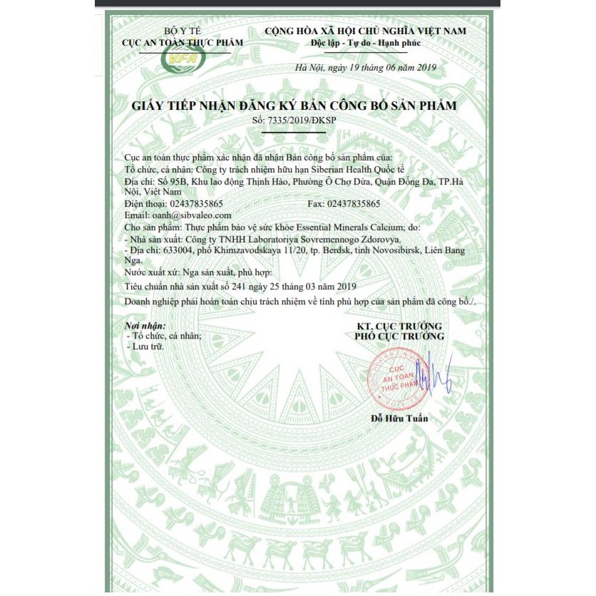 Thực phẩm bảo vệ sức khỏe Essential Minerals Calcium Siberi Nga | BigBuy360 - bigbuy360.vn