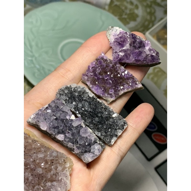 Vỉ đá tím mini thiên nhiên - Natural Amethyst Cluster - Đá th anh thanh tẩy