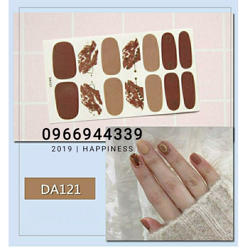 Miếng dán móng tay Phong cách Hàn Quốc Stickers Nails Wraps dễ thương