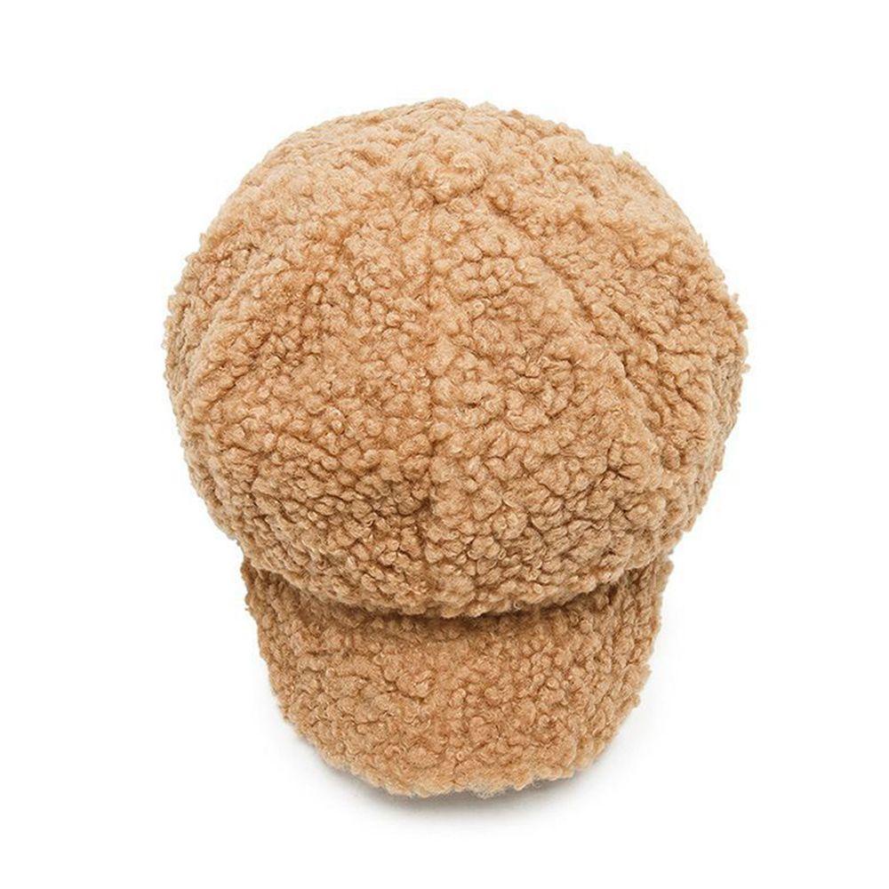 Mũ Bát Giác Bằng Len Lông Cừu Mềm Màu Trơn Dễ Thương