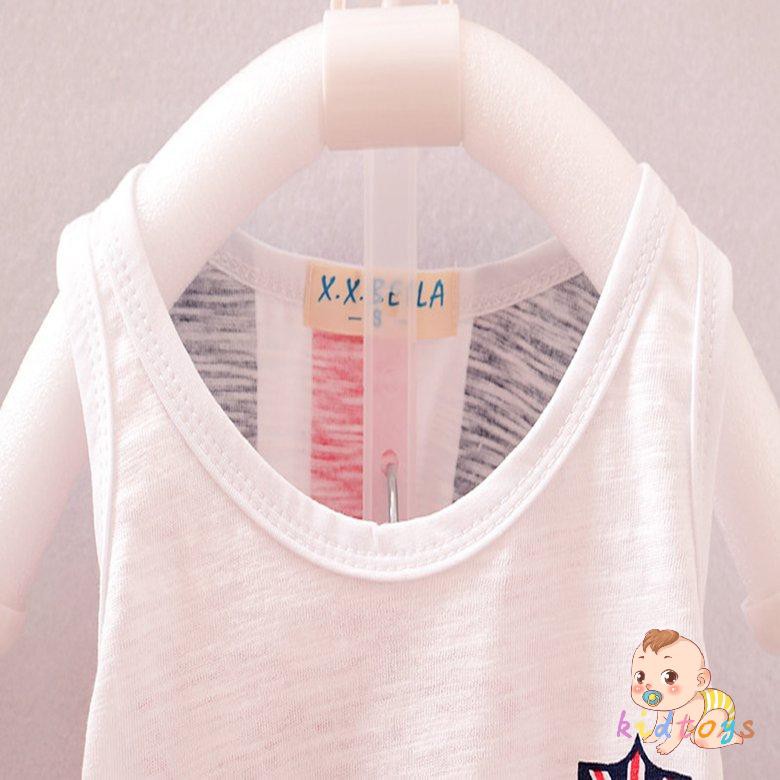 Bộ Áo Ba Lỗ + Quần Short In Hoạt Hình Cho Bé