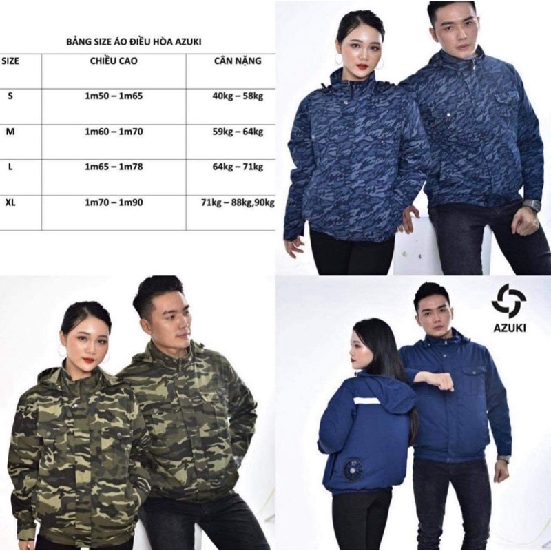 ÁO ĐIỀU HOÀ AZUKI CHÍNH HÃNG PN 20000 MAH