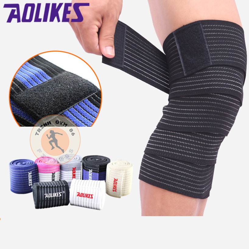 Băng Cuốn Đầu Gối Đàn Hồi Thoáng Khí Bảo Vệ Đùi, Bắp Chân Khi Luyện Tập Chơi Thể Thao, Thể Hình Aolikes AL1516