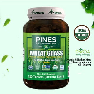 Viên Cỏ Lúa Mì Hữu Cơ Pines 250v
