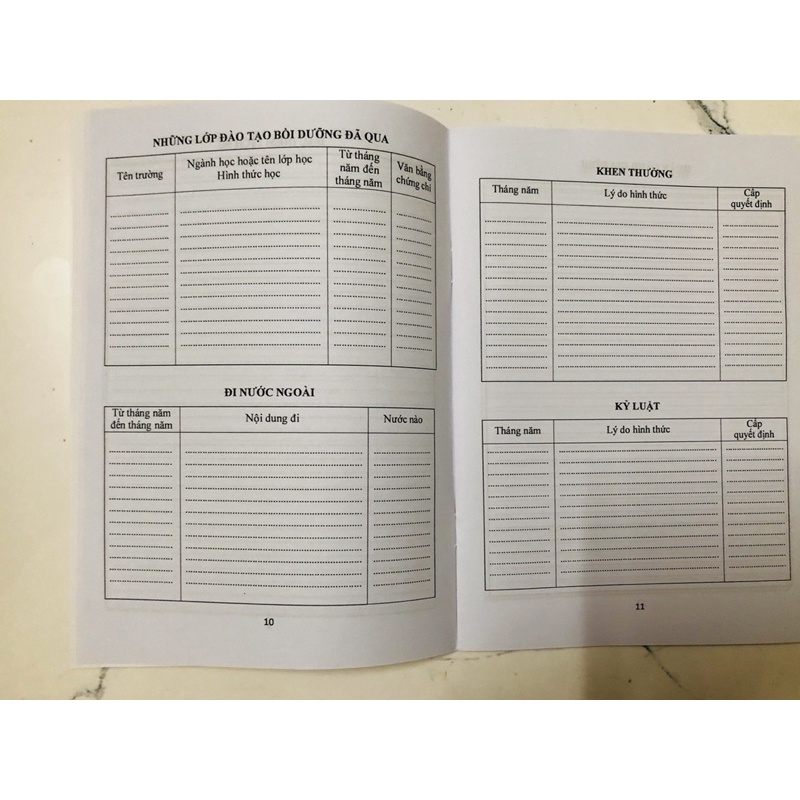 LÝ LỊCH NGƯỜI XIN VÀO ĐẢNG-combo 5 cuốn