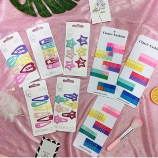 Set 6c kẹp tóc màu mè tuổi thơ
