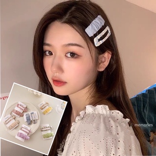 KMHO bộ kẹp bấm 2 cái/bộ kẹp tóc phong cách thời trang cho nữ kẹp tóc phụ kiện tóc trang sức hàn quốc