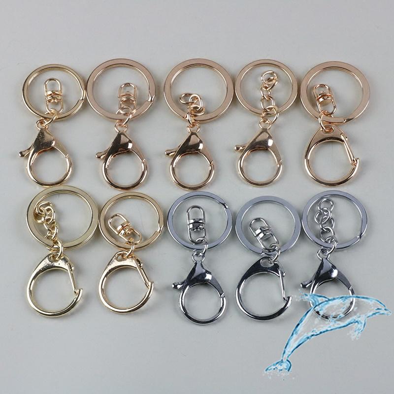 Trang sức thủ công DIY Chất liệu thủ công Phụ kiện màu trắng k Tôm hùm Chuỗi chìa khóa Vòng chìa khóa k Vàng Tôm Hùm Móc chìa khóa Hình chữ D Vòng chìa khóa Vòng chìa khóa Phần vật liệu