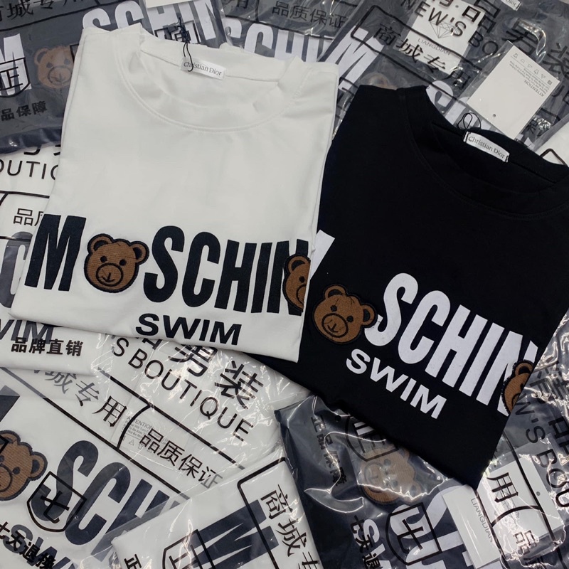 Áo thun tay lỡ cổ tròn form rộng unisex mochino