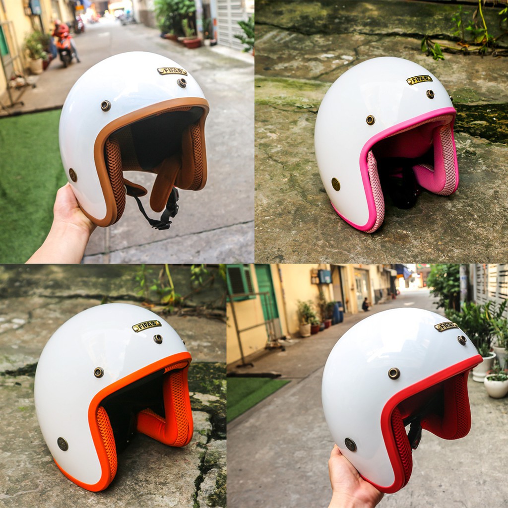 [ Nón 3/4 Giá Sỉ ] Nón bảo hiểm 3/4 lòng nhiều màu chất lượng, có tặng kèm lưỡi trai nón che mưa nắng