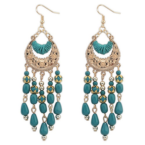 Cặp khuyên tai dạng tua rua phong cách Boho sang trọng dành cho nữ