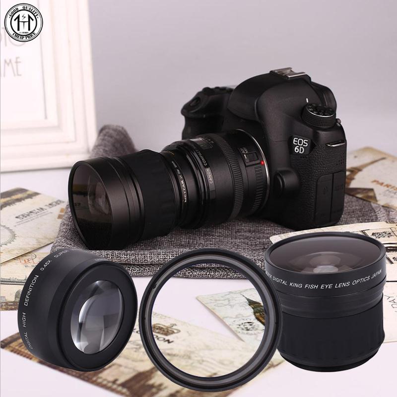 Bộ ống kính góc rộng 52mm 0.45x + Túi đựng cho máy ảnh Nikon