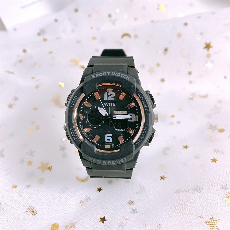 Đồng hồ thể thao nam nữ AVITE chính hãng, 2 chế độ xem giờ, giờ điện tử, giờ kim độc đáo, full chức năng AAV01 | BigBuy360 - bigbuy360.vn