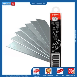 Lưỡi dao dọc giấy Loại To 18mm & bé 9mm (1 hộp 10 cái )