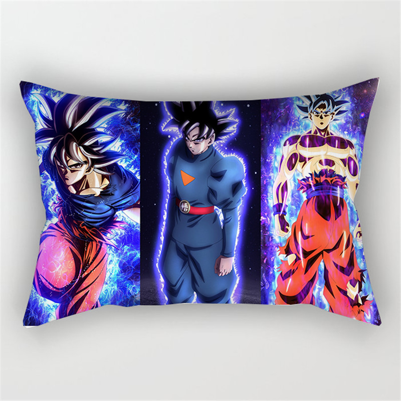 Áo Gối Vuông 30x50cm In Hình Nhân Vật Son Goku Độc Đáo