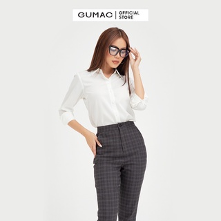 Áo sơ mi nữ from cơ bản GUMAC thiết kế công sở, basic nhiều màu AB403