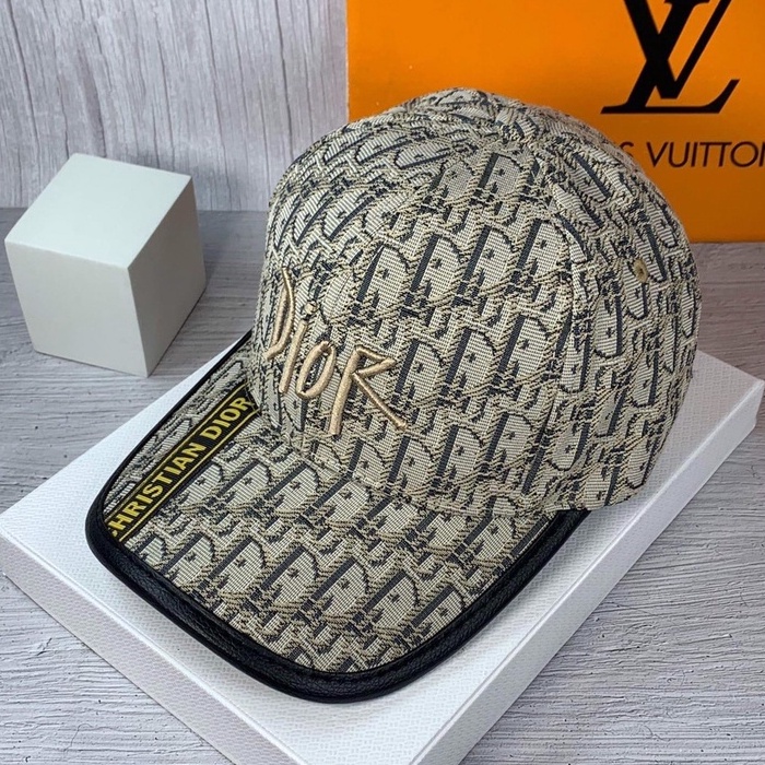 [Mã FAMARAL1 giảm 10K đơn 50K] Mũ lưỡi trai ❤️ Nón kết chất vải kaki dày thêu chữ DIOR cao cấp