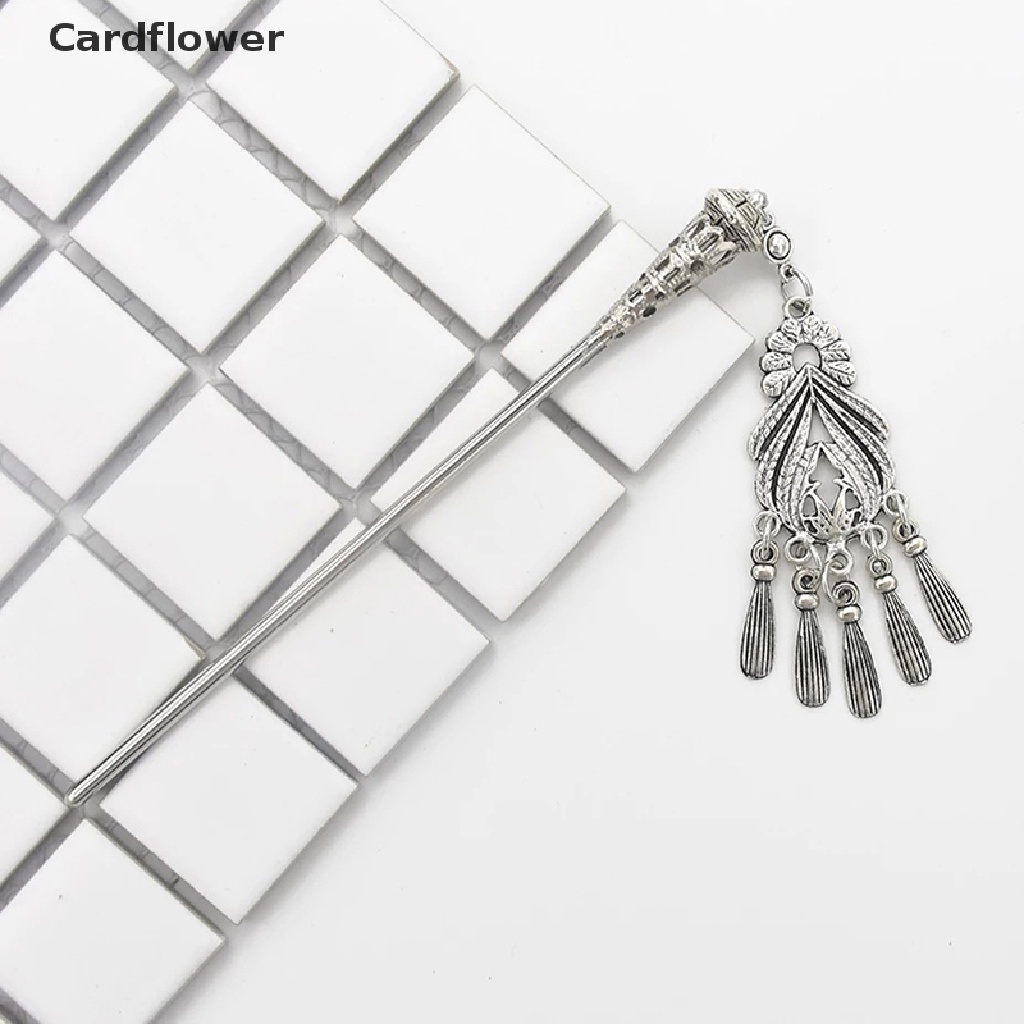 &lt; Cardflower &gt; Trâm Cài Tóc Dạng Chuỗi Hạt Tua Rua Phong Cách Hanfu Cổ Điển Cho Nữ