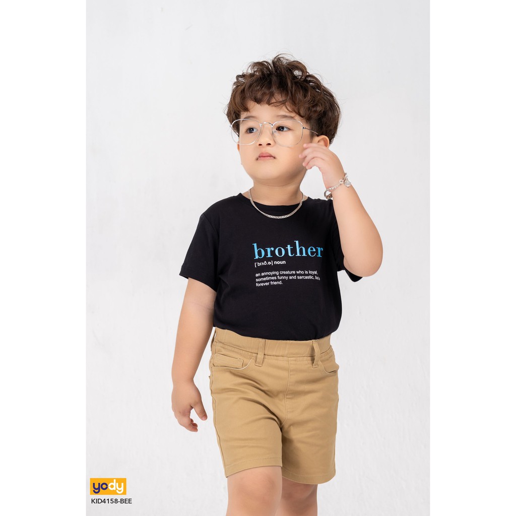 Quần Short Kaki YODY Túi Ếch Cho Bé Năng Động Thoải Mái Mùa Hè KID4158