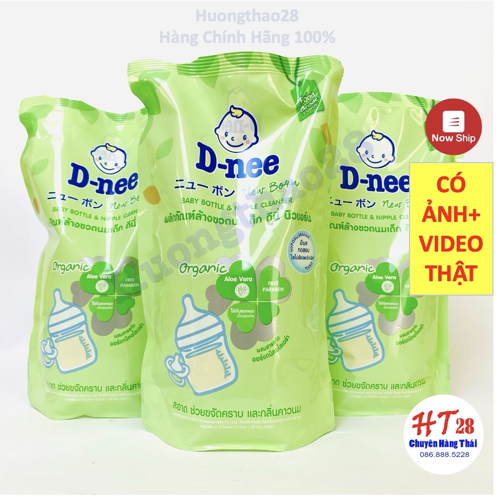 [TẶNG QUÀ] Nước Rửa Bình Sữa Dnee ORGANIC Chuẩn Thái Hương Trà Xanh, Nước Rửa Bình Sữa Huongthao28