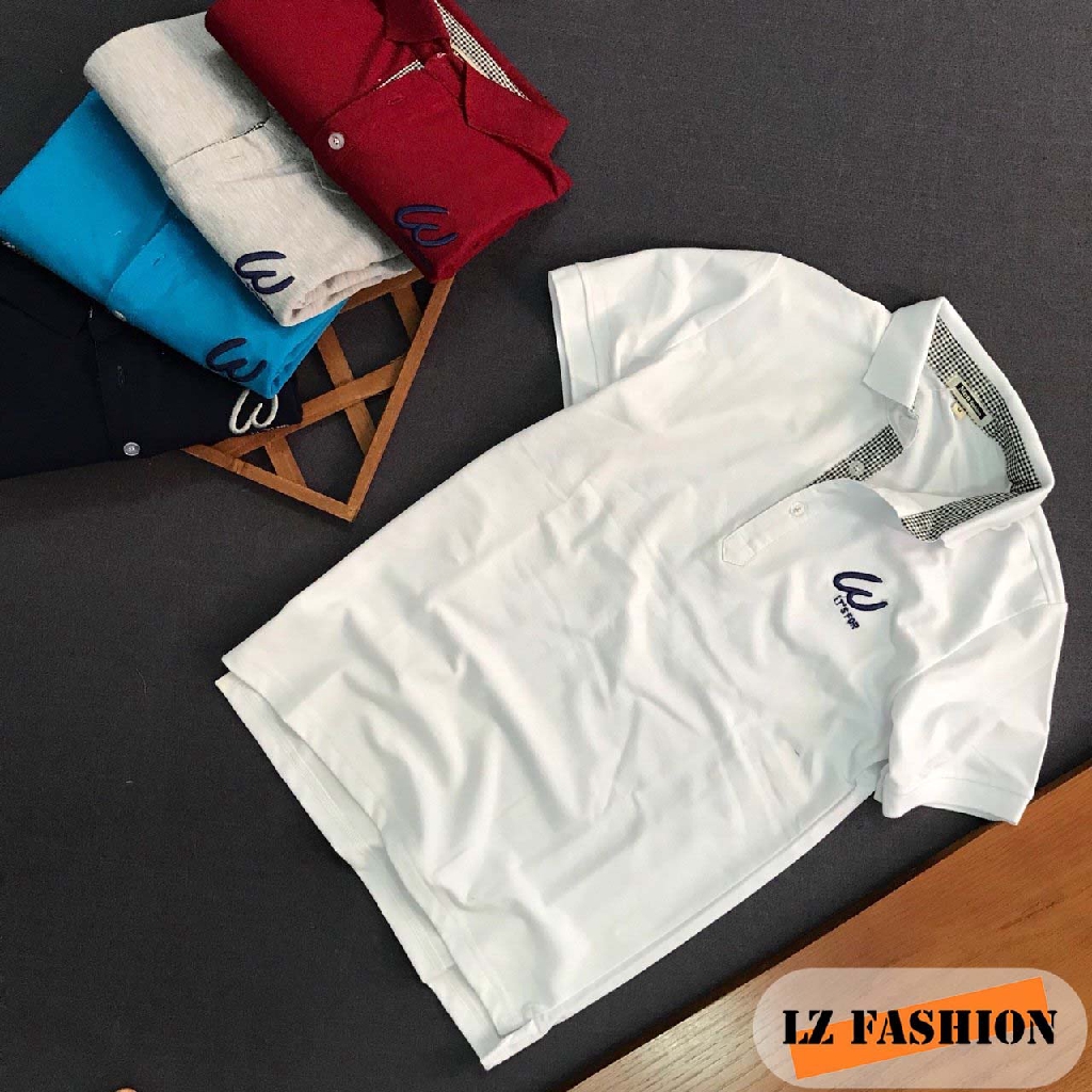 ÁO THUN NAM COTTON CỔ POLO LOGO W THÊU CỰC ĐẸP - LZ FASHION - PS041 | BigBuy360 - bigbuy360.vn