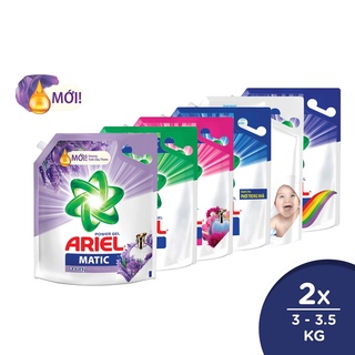 Combo 2 nước giặt ariel matic cửa trước nhiều mùi hương túi 3.05/3.2kg