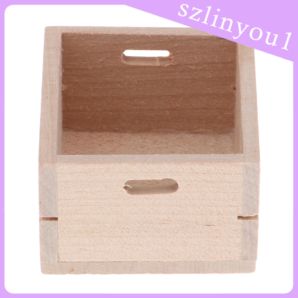 Bộ 3 Hộp Gỗ Mini 1: 12 Trang Trí Nhà Búp Bê
