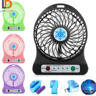 QUẠT SẠC USB CÓ ĐÈN LED 2 CHẾ ĐỘ SIÊU MÁT 2140