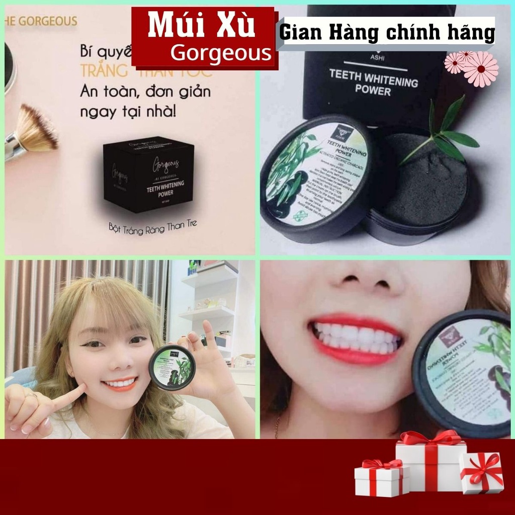 Trắng Răng Ashi than tre hoạt tính, Hiệu quả chỉ sau vài lần sử dụng + bộ quà đi kèm
