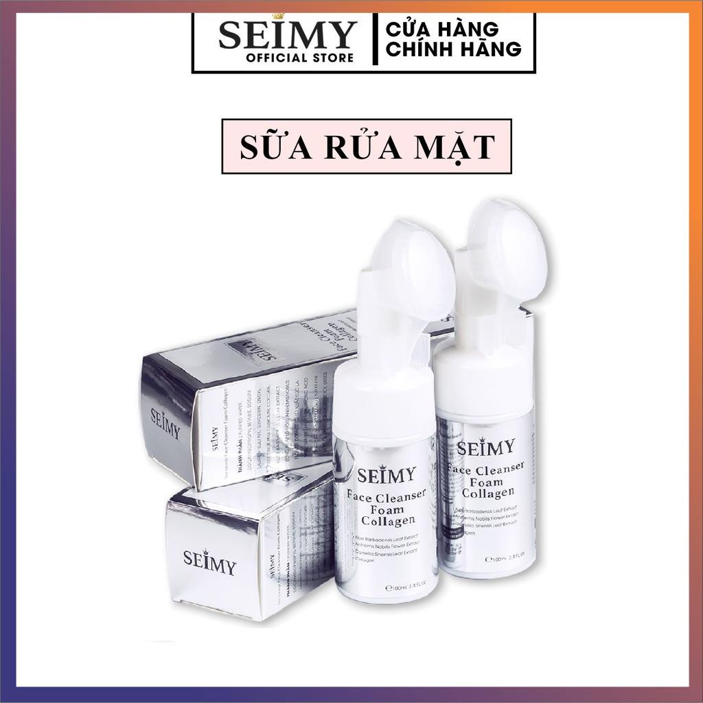 Sữa rửa mặt Seimy đầu cọ tạo bọt - Face Cleanser Foam Collagen