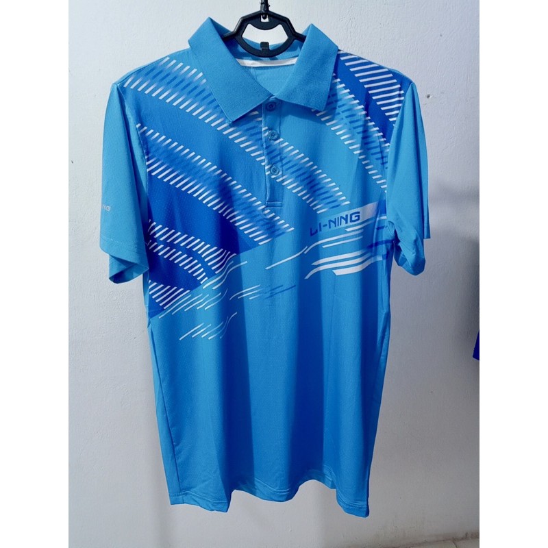 Áo cầu lông Lining Nam 100% vải thông hơi thoáng mát thấm hút mồ hôi.
