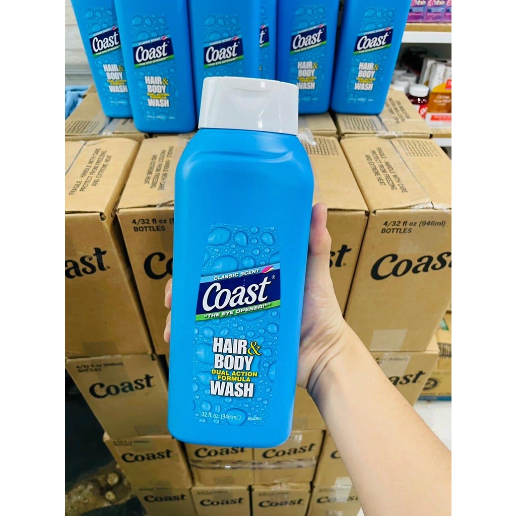 SỮA TẮM GỘI CHO NAM COAST HAIR & BODY WASH CLASSIC SCENT 946ML CỦA MỸ
