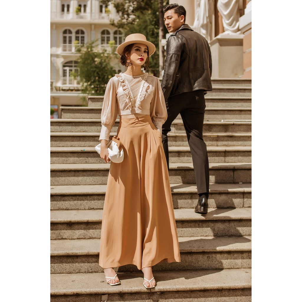 SÒ VINTAGE - KMIN Quần ống rộng túi xéo khóa kéo sau lưng | BigBuy360 - bigbuy360.vn