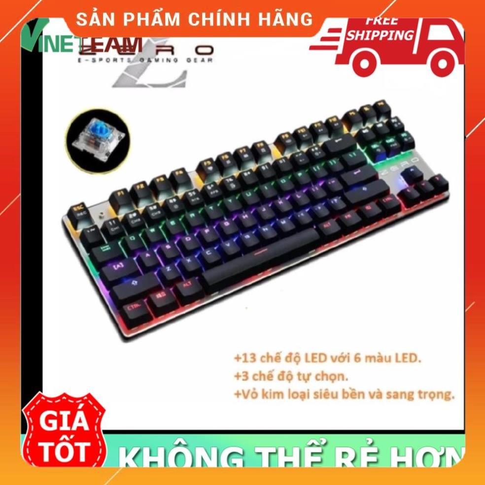 Xả Kho- CHÍNH HÃNGBàn phím cơ Metoo zero TKL 87keys có led bản quốc tế