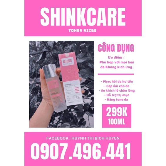 🎀 TONER RIIBE 🎀CẤP ẨM_NGỪA MỤN_TRẮNG DA