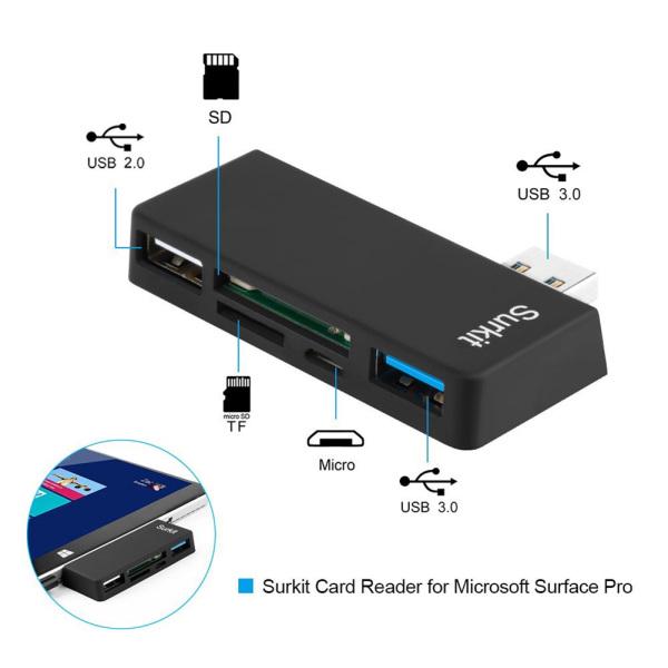 Thiết bị cổng chuyển đổi USB 2.0 tốc độ cao cho Microsoft Surface Pro 3/4