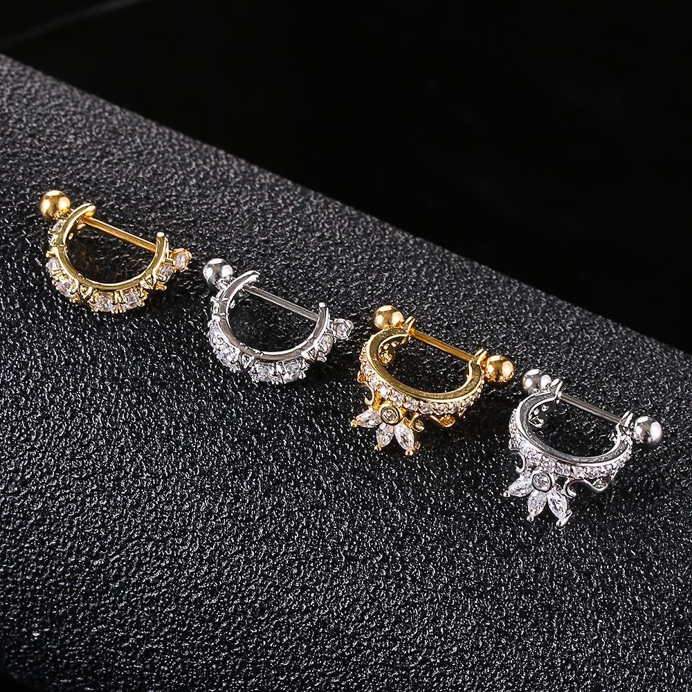 LAY Khuyên Tai Helix Thép Không Gỉ Đính Đá Pha Lê