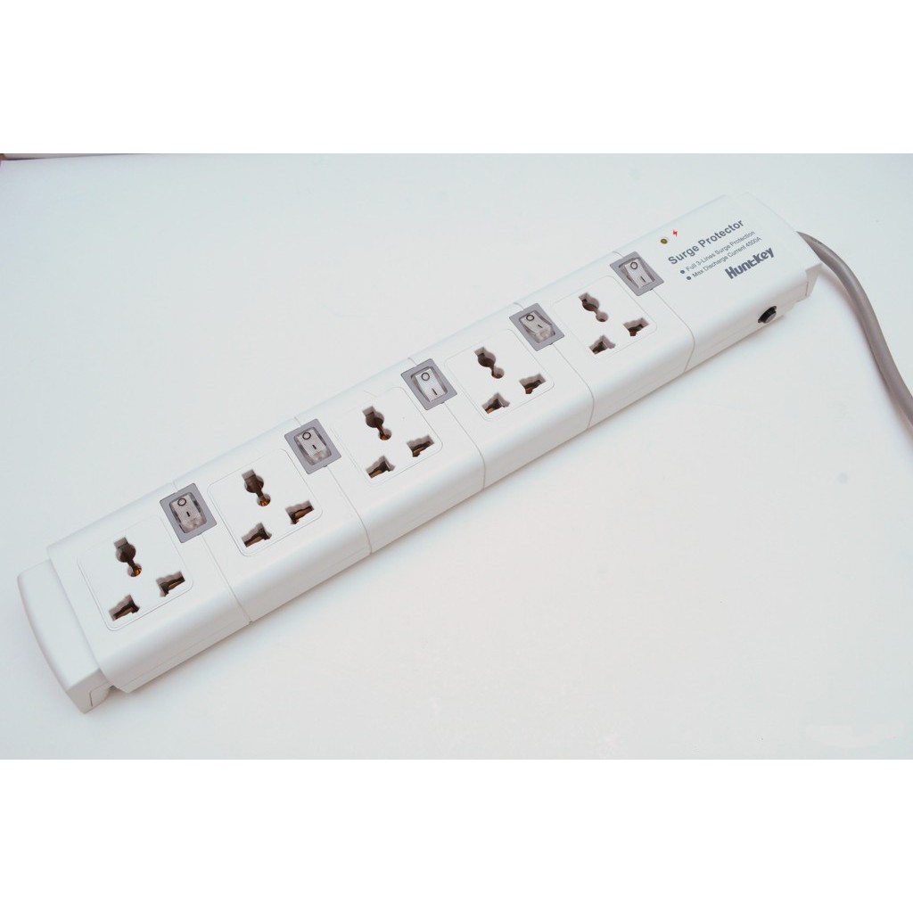 Ổ cắm điện đa năng chống sét Huntkey PZC504 (nút xám )-VITINHTH