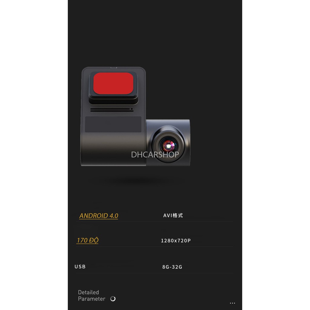 Ryza U10 V2 WIFI Camera Hành Trình Cho Màn Hình Android, Cảm Biến Sony, kêt nối điện thoại [Freeship] | BigBuy360 - bigbuy360.vn