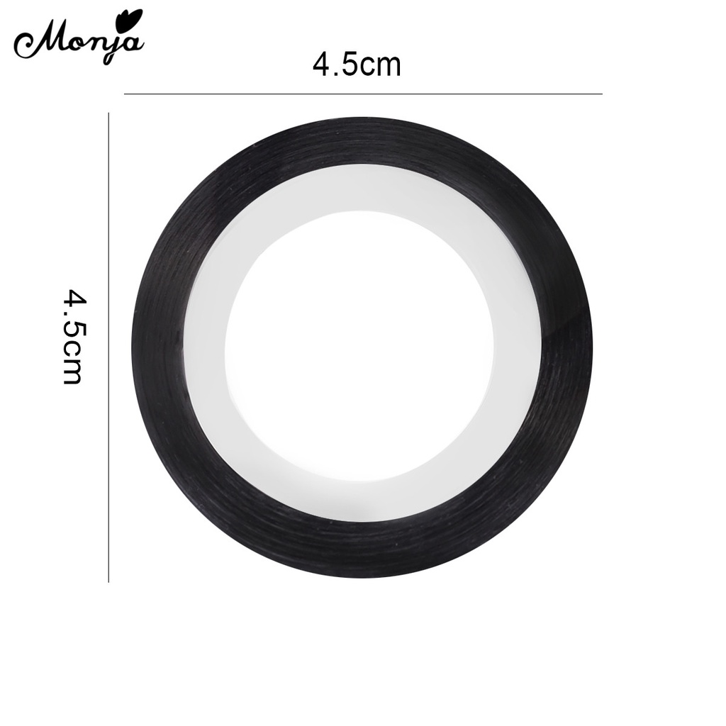 Bộ 5 cuộn băng keo dán trang trí móng tay Monja thiết kế 3d DIY màu sắc xinh xắn