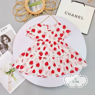 Váy mùa hè hình dâu tây siêu xinh cho bé 1-5 tuổi