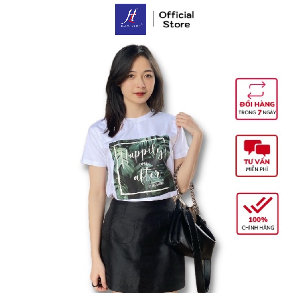 Áo thun HaLan Happily phông cotton cao cấp chính hãng