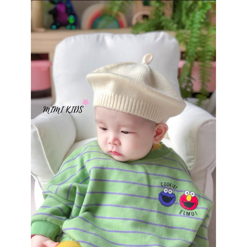 Mũ nồi len trơn đáng yêu cho bé Mimi Kids(6m-4y) MN78