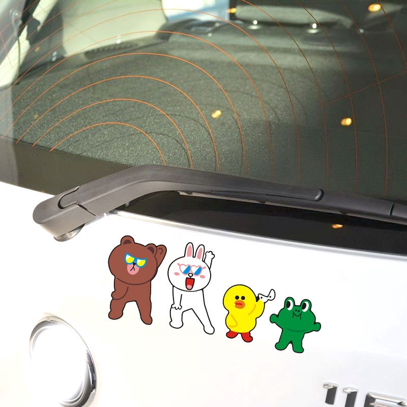 Sticker dán trang trí xe hơi hoạt hình chi-bi đáng yêu