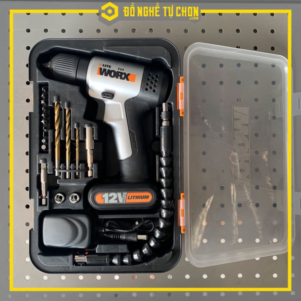 Máy khoan vặn vít Worx Orange cầm tay dùng pin Li-ion 12V WX104.2  giá rẻ