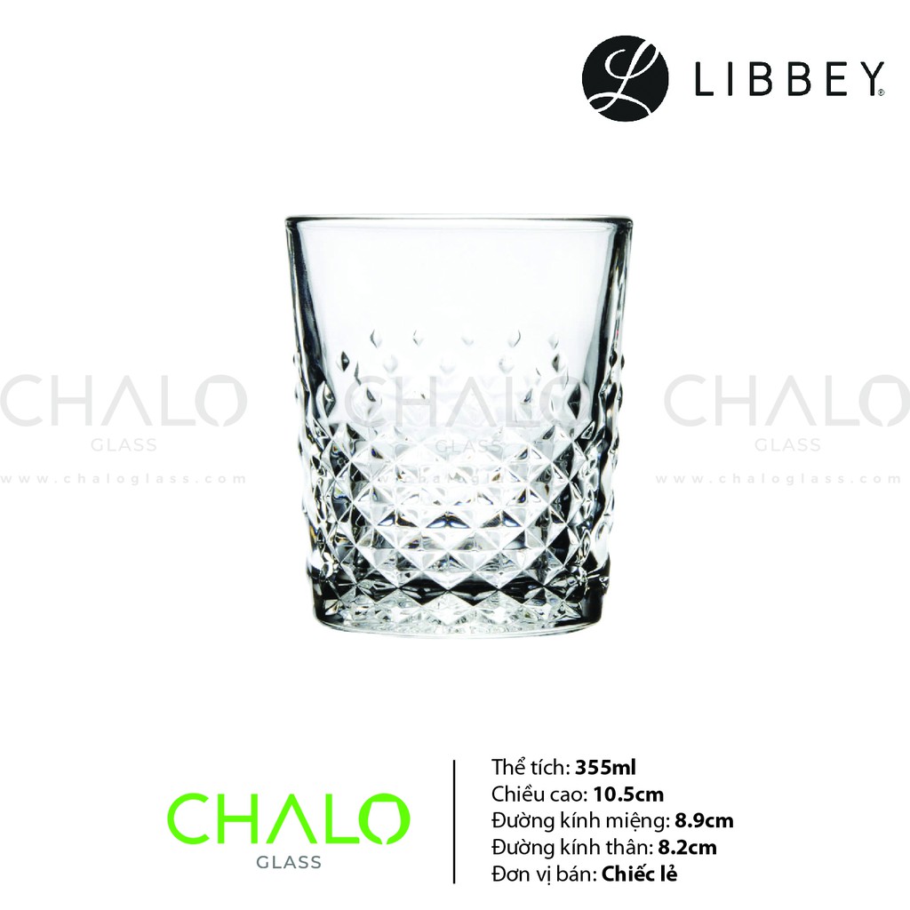 [Chính hãng] Ly thủy tinh Libbey Carat DOF - 355ml - 925500 (Made in EU)