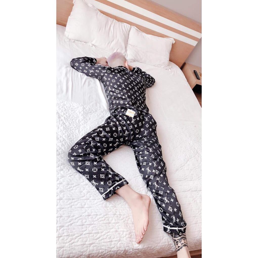 💝 ĐẸP XUẤT SẮC 💝 Bộ Đồ Ngủ Dài Tay Chất Kate Bộ Pijama Lụa Dài Tay Phù Hợp Cả Nam Và Nữ W2  ༷  ྇