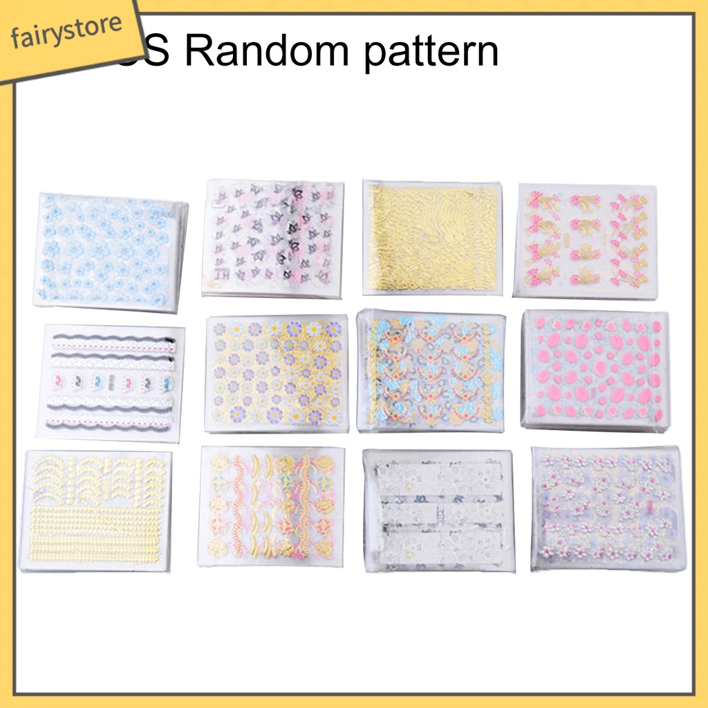 Set 10 tấm sticker dán trang trí móng tay