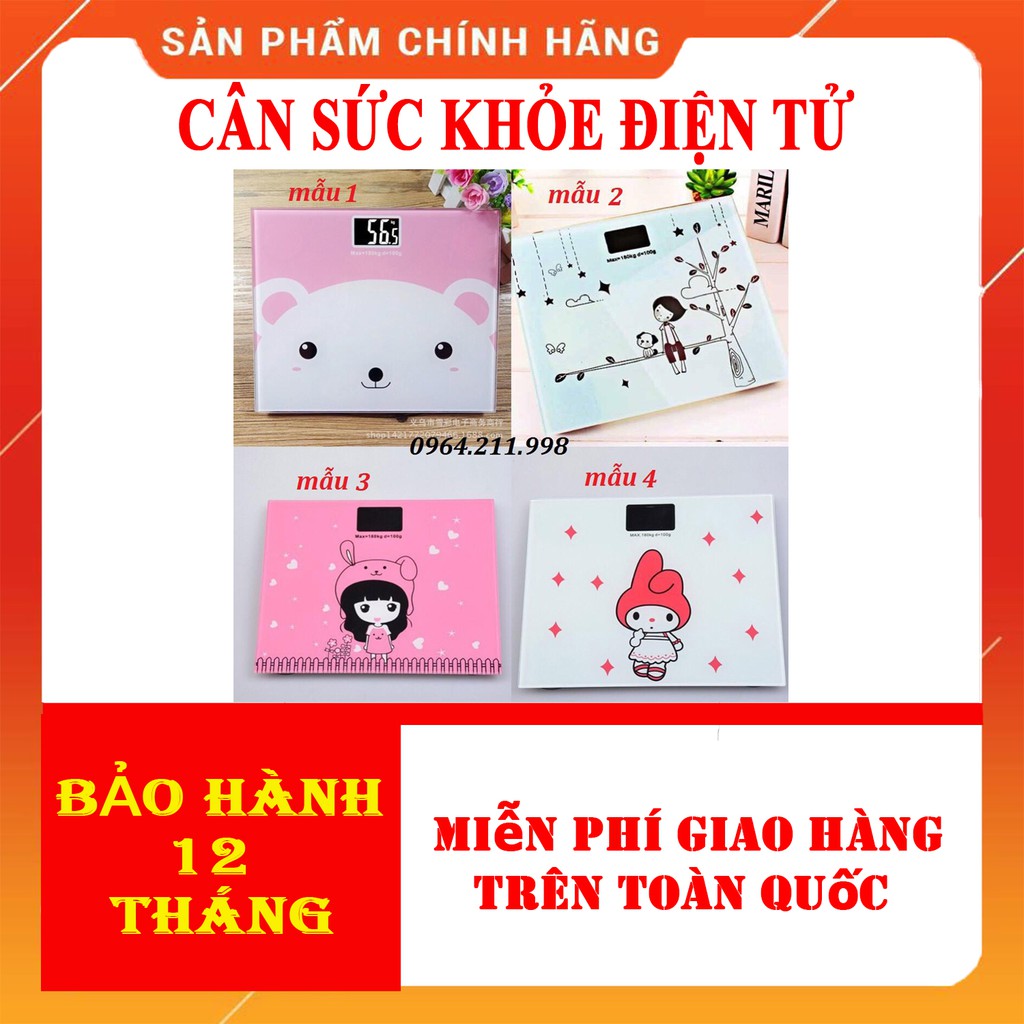 [ FREESHIP ]Cân sức khỏe điện tử gia đình siêu tiện lợi nhiều mẫu mã